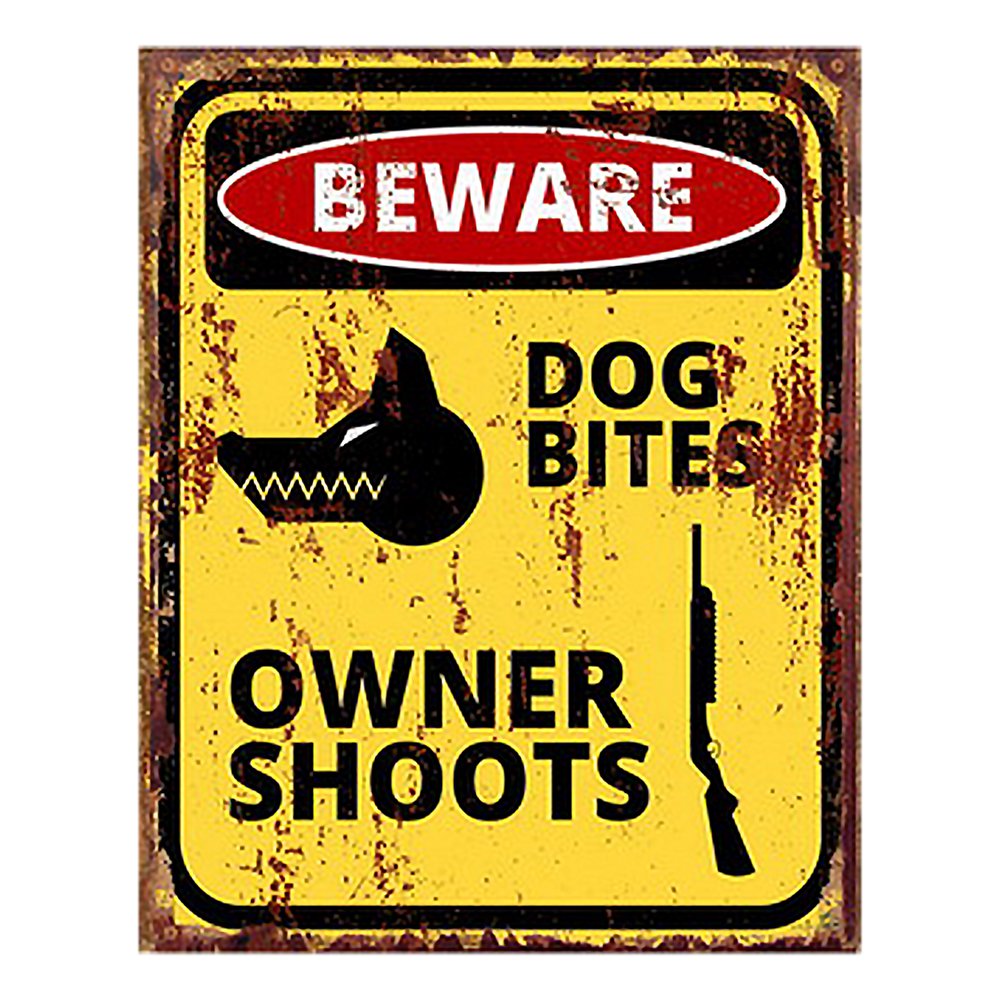 Tekstbord 20x25 cm Geel IJzer Wandbord