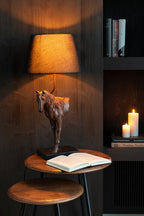 J-Line tafellamp Paardenvoorkant - polyresin - donkerbruin