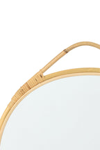 J-Line spiegel Jordan Rond - glas - naturel
