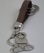 I love dogs! sleutelhanger vintage bruin brons