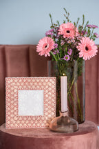 Vaas Ø 8x11 cm Roze Glas Decoratie Vaas