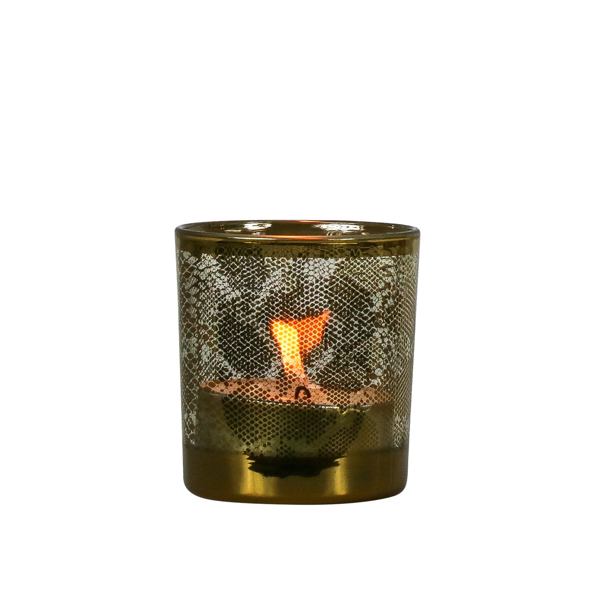 Theelichthouder slang goud small 8cm*