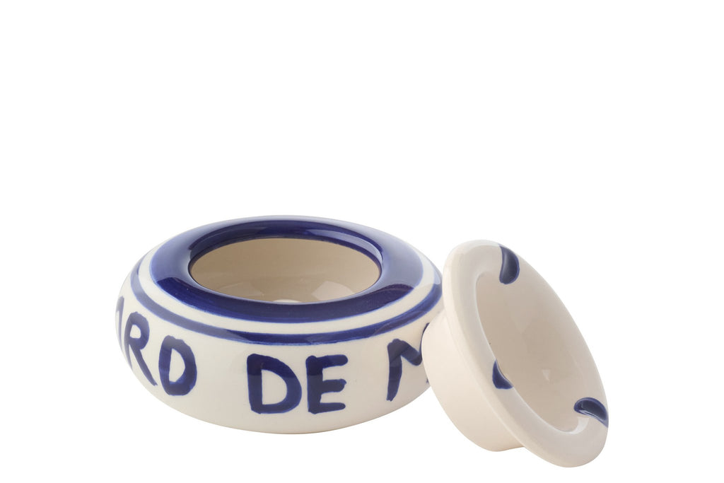 J-Line asbak - keramiek - donkerblauw - S