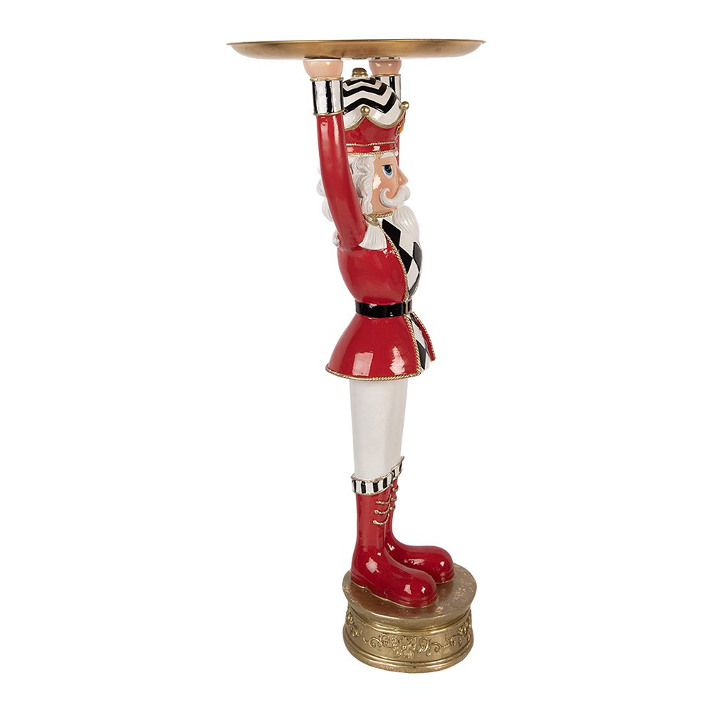 Kerstdecoratie Beeld Notenkraker 30x30x65 cm Rood Kunststof