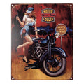 Tekstbord 20x25 cm Rood IJzer Motor Wandbord