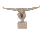 J-Line decoratie Sporter - marmer - polyresin - beige -large