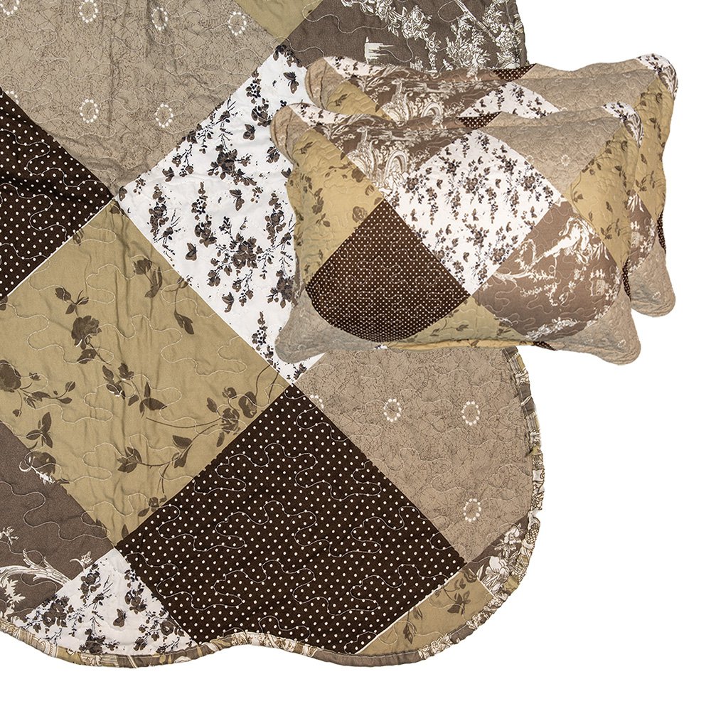 Bedsprei 180x250 cm Bruin Polyester Sprei