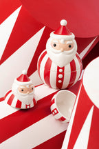 J-Line voorraadpot Sinterklaas Dolomiet - keramiek - rood/wit - L