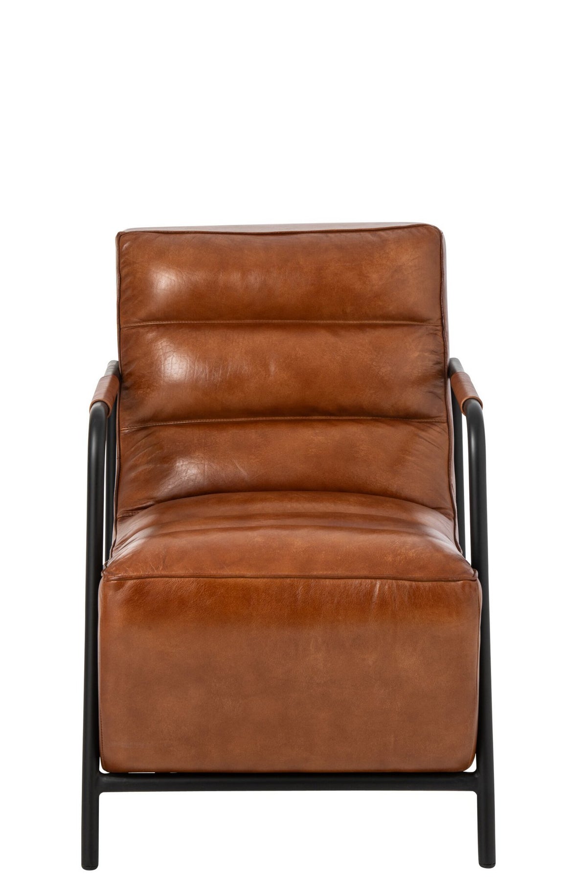 J-Line Fauteuil - leer - camel