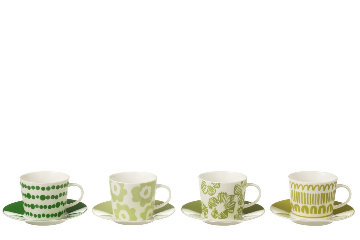 J-Line tas + schotel Doos - keramiek - groen - large