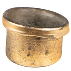 Theelichthouder Ø 8x6 cm Goudkleurig Glas Waxinelichthouder