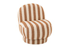 J-Line loungestoel Gestreept - polyresin - bruin/gebroken wit