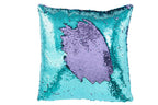 J-Line kussen Omkeerbaar Sequin - textiel - blauw/paars