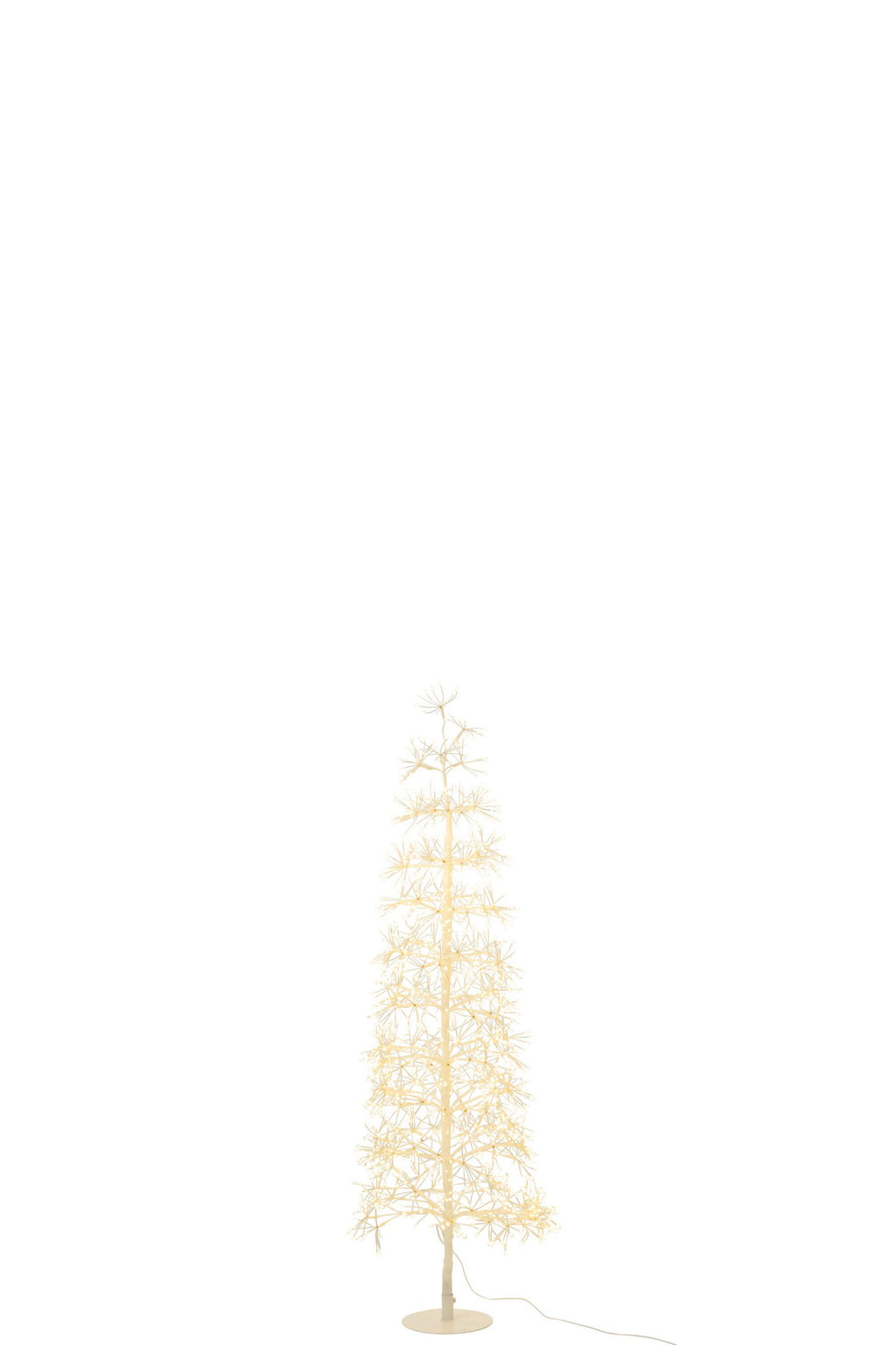 J-Line decoratie Boom - warm witte - ijzer - wit - M - LED