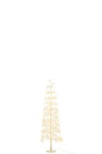 J-Line decoratie Boom - warm witte - ijzer - wit - M - LED