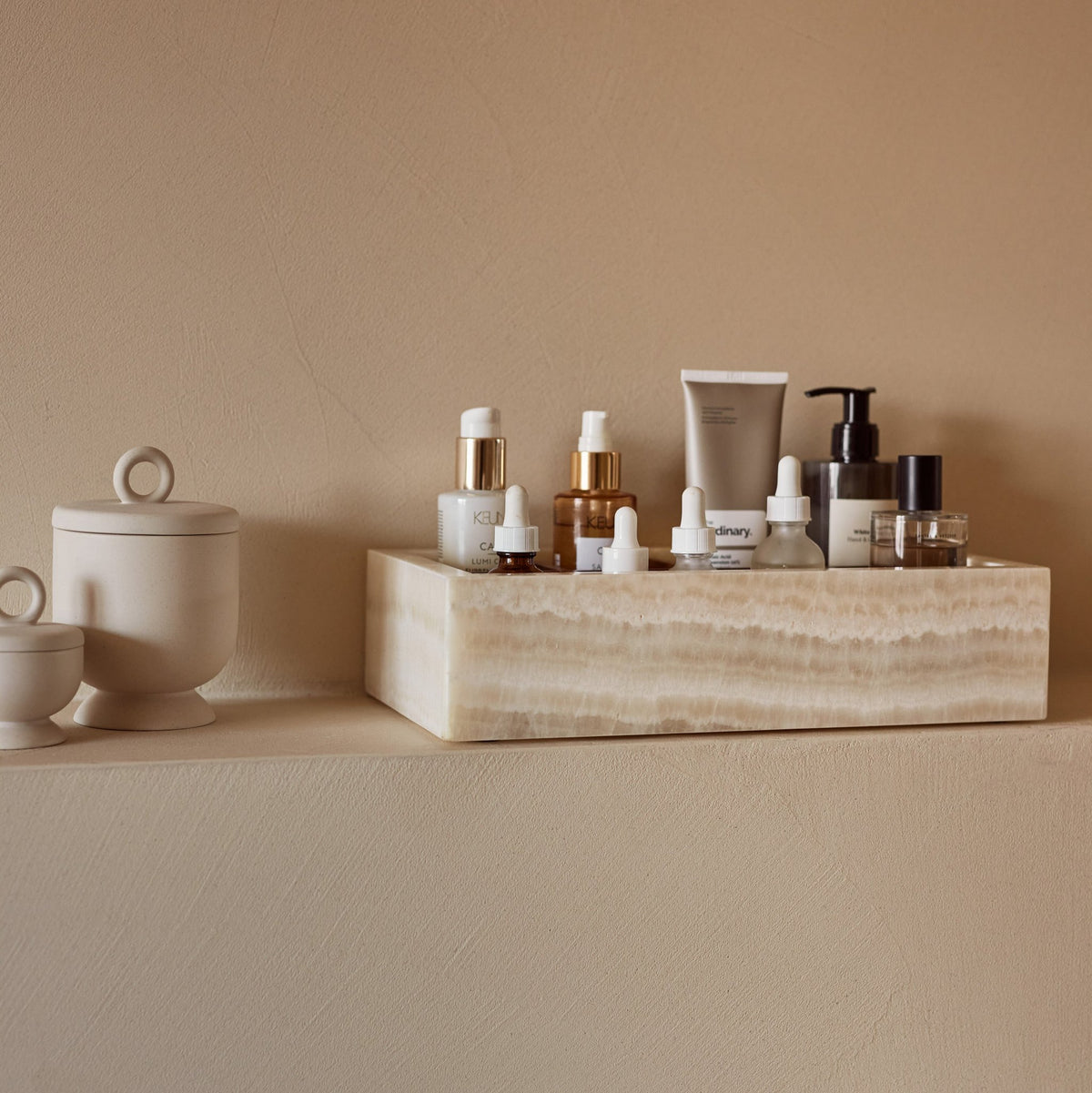 Honey onyx organizer box 32.5x17.5x8cm