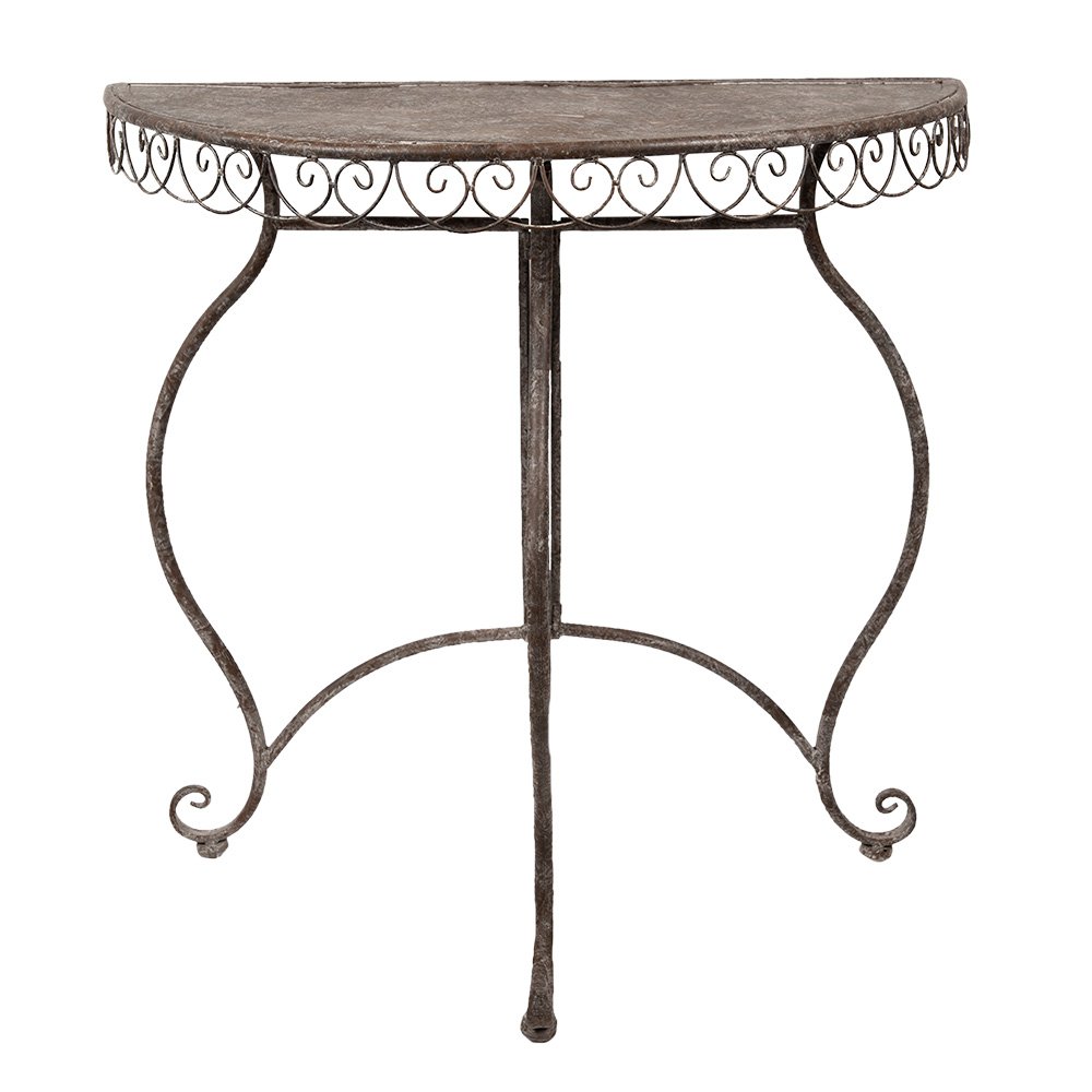 Plantentafel Set van 2 76x38x75 / 64x32x65 cm Bruin Metaal
