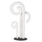 Kerstdecoratie Beeld Zuurstok 24x11x46 cm Wit Rood Metaal