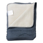 Plaid springend hert donker grijs 130x180cm