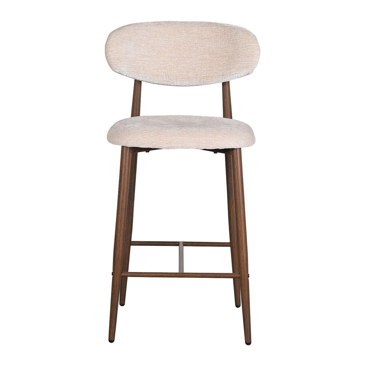 Japandi keukenbar stoel tan (set van 2)