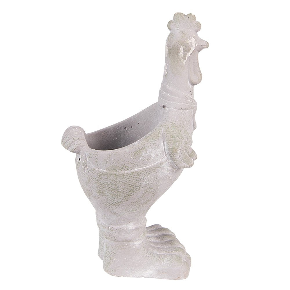 Bloempot Haan 11x10x26 cm Grijs Steen
