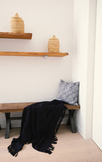 Plaid Katoen Slub 130x160cm, indisch bruin