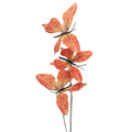 Decoratie Tak Vlinder 10x10x65 cm Oranje Textiel