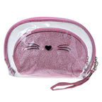 Toilettas Dames Set van 2 24x15 / 19x12 cm Roze Polyurethaan