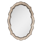 Mirror 52x3x75 cm Beige Bruin Hout Wall Mirror