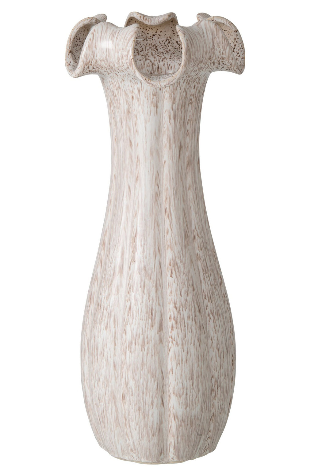 J-Line Vaas - klei/glazuur - lichtbeige - large
