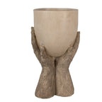 Bloempot Handen 37 cm Beige Polyresin Plantenpot