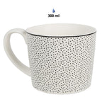 Mok 275 ml Wit Keramiek Stippen