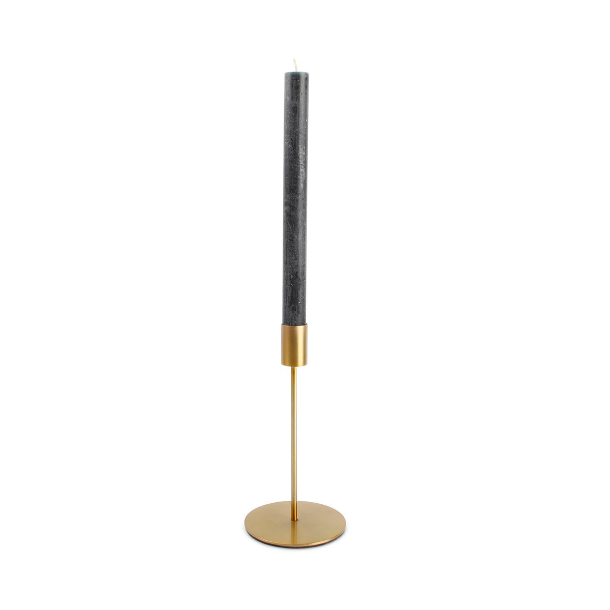 Kaarshouder 10xH20cm metaal goud Pillar