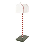 Kerstdecoratie Brievenbus 19x33x92 cm Wit Rood Metaal