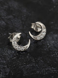 Zilverkleurige halve oorringen – 925 sterling zilver – gerhodineerd, CZ – 0,9 cm