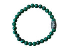 Dames armband Malachiet 6 mm met basic kraal