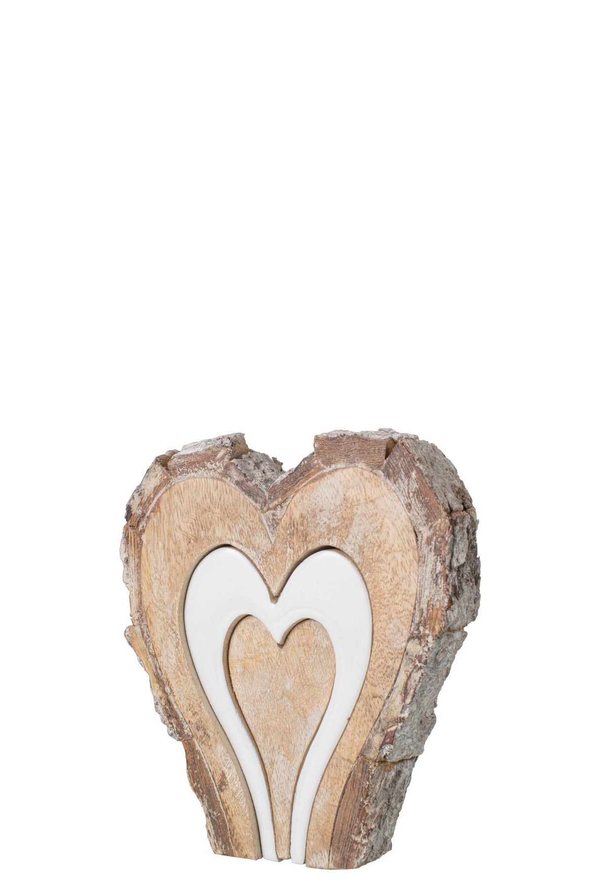 J-Line Hart - mangohout - naturel/wit - S