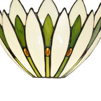 Wandlamp Tiffany 30x15x18 cm Wit Groen Glas Tiffany Lampen