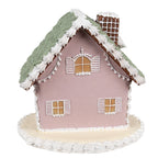 Gingerbread house 12 cm Roze Katoen Peperkoekhuisje