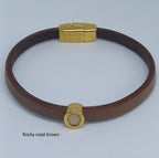 Shorty leren armband 24K verguld
