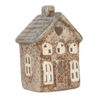 Waxinelichthouder Huis 9x6x13 cm Beige Keramiek