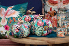 Handgemaakt decoratie fleury pompoen pauw bont large