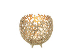 J-Line kaarshouder Blad - aluminium - goud - L