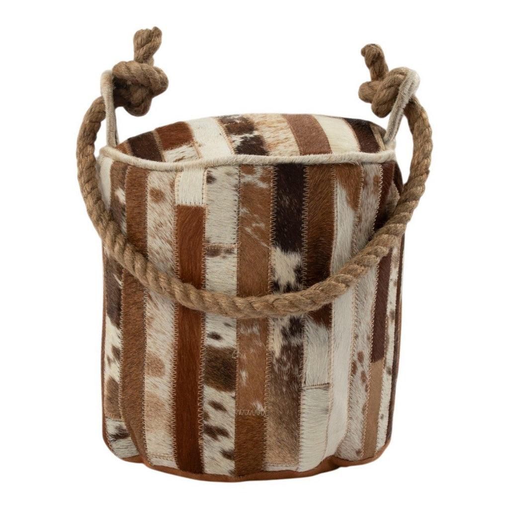 Deurstopper koeler patchwork bruin/wit 20x20x20cm (bus taurus taurus)