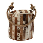 Deurstopper koeler patchwork bruin/wit 20x20x20cm (bus taurus taurus)