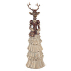 Decoratie Beeld Hert 13x11x41 cm Bruin Kunststof