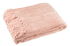 J-Line deken Chenille - polyester - roze