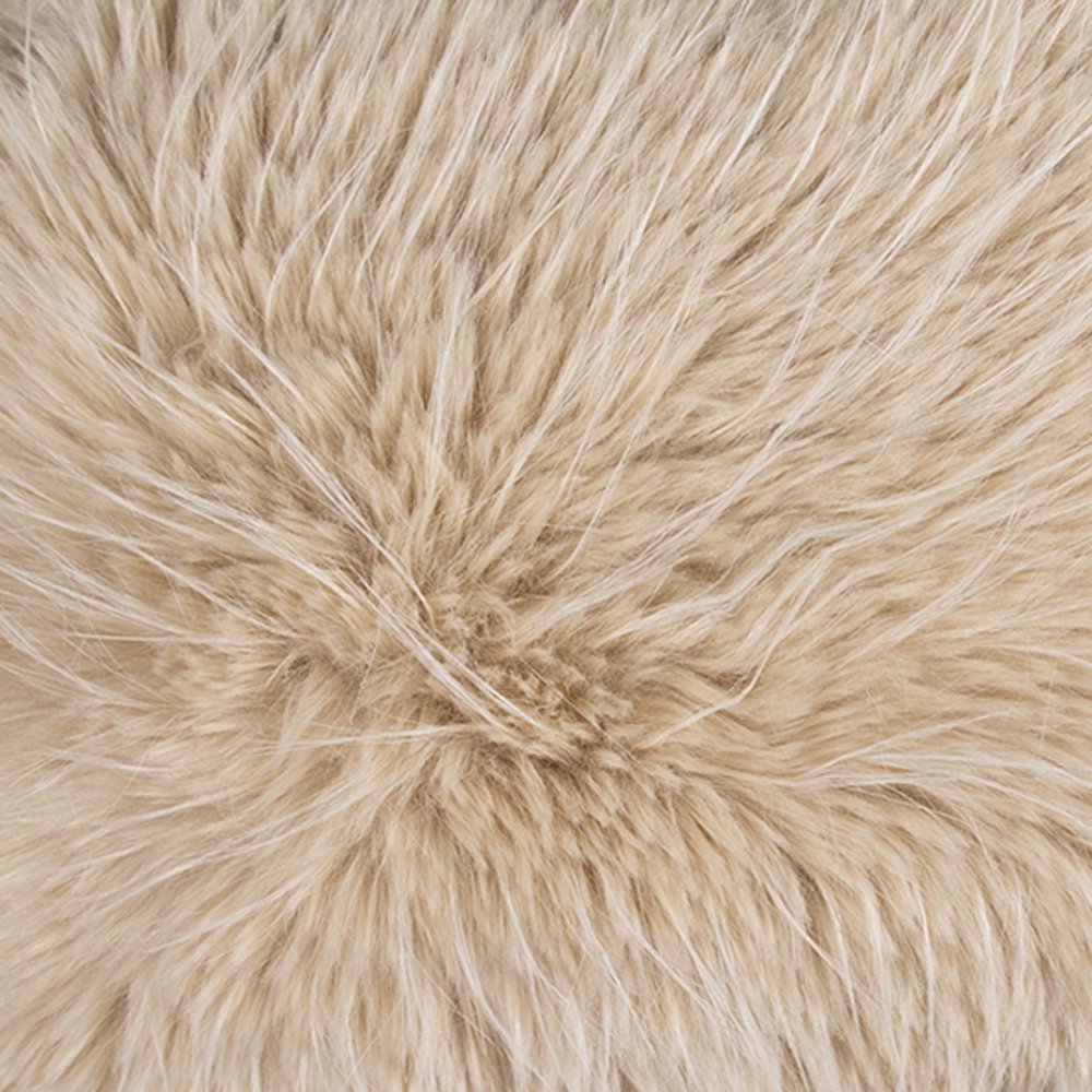 Plaid teddy langhaar pluk beige 130x170cm