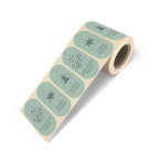 Kerst ovaaltjes - Cadeaustickers op rol - 500 stuks