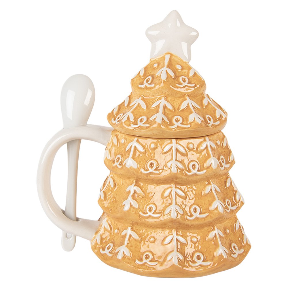 Mok Kerstboom 350 ml Bruin Keramiek